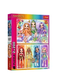 Puzzle 2x200 el. T�czowe lalki Trefl