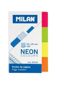 Milan Indeksy neon kolorowe 50x20mm