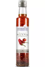 Bio Planete Olej do pizzy i makaronu o smaku chili i pomidora 250 ml Bio