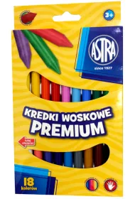 Astra Kredki woskowe 18 szt.