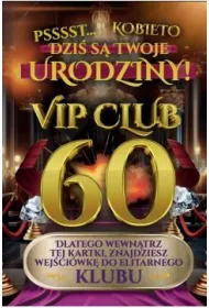 Yeku Karnet Urodziny 60 damskie