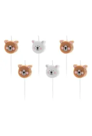 PartyDeco �wieczki urodzinowe Mi� mix 3cm 6 szt.