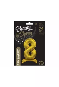 Godan Balon foliowy B&C Cyfra stoj�ca 8 BC-ASZ8 z�ota 74cm