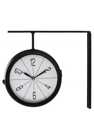 Dwustronny zegar na wsporniku r. 20 cm
