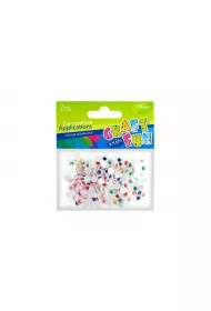 Craft with Fun Ozdoba dekoracyjna kolorowe oczy 150 el. 7 mm