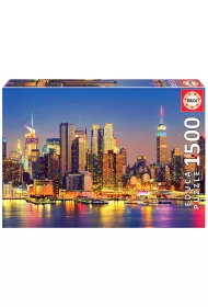 Puzzle 1500 el. Manhattan noc�, Nowy Jork Educa