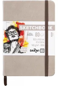 Darwi Szkicownik A6 140g szarobr�zowy