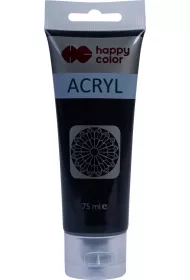 Happy Color Farba akrylowa, czarna 75ml