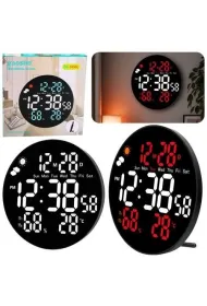Zegar �cienny cyfrowy LED data, temperatura...