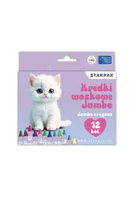 Kredki woskowe Jumbo 12 kolor�w Kitty STARPAK 582124