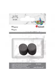 Titanum Magnesy okr�g�e czarne 10 szt.