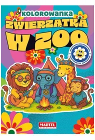 Zwierz�tka w zoo. Kolorowanka z naklejkami