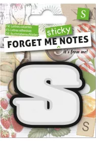 If Forget me sticky. Notes kart samoprzylepne litera S