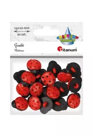 Titanum Guziki plastikowe biedronki 13x15mm