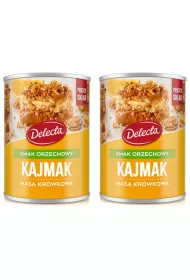 Delecta Kajmak masa krwkowa o smaku orzechowym zestaw 2 x 400 g
