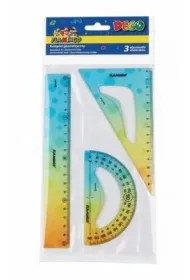 Titanum Komplet geometryczny w t�czowych barwach 4 elementy FLAMINGO