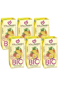 Hollinger Nektar wieloowocowo-marchwiowy Zestaw 6 x 200 ml Bio