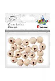 Titanum Koraliki drewniane okr�g�e 20 szt.