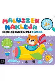 MALUSZEK NAKLEJA. KSI��ECZKA WYSZUKIWANKA Z KOTKIEM 3 , Z DU�YMI NAKLEJKAMI
