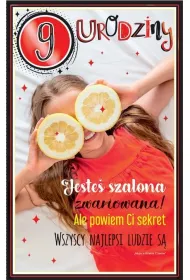 AbCard Kartka okoliczno�ciowa Urodziny 9 dziewczynka