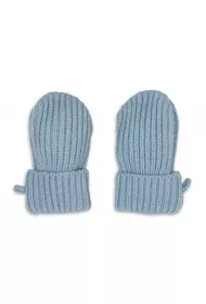 Lodger Rkawiczki dziecice z weny merino 100% niebieskie Blue Fogg 1-2 lata