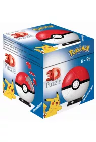 Puzzle 3D 54 el. Pokemon. Pokeball Ravensburger