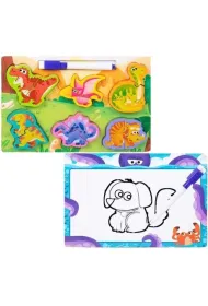 Puzzle 2w1 drewno i tablica Merkpol