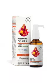 Aura Herbals Witamina D3 4000 IU + K2MK7, MCT, krople suplement diety 50 ml