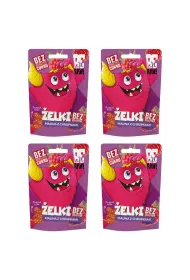 BeRaw Kids elki Malina z chrupkami Zestaw 4 x 35 g