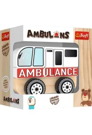 Zabawka drewniana. Ambulans Trefl