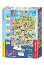 Puzzle 120 el. Deutschlandkarte Castorland