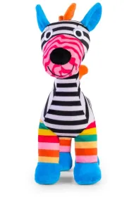 PLUSZAK ZEBRA 28CM KOLOROWA STOJACA Daffi