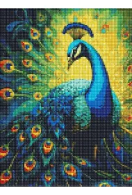Ideyka Diamentowa mozaika - Elegancki paw 30x40cm