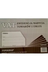 Druk ewidencja vat - nabycie towar�w i us�ug A4 80 (48006)