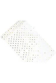 PartyDeco Organza z nadrukiem bia�a 0,36x9m 1 szt.