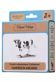 Puzzle 4 el. Zwierz�ta wiejskie Mama Maluje