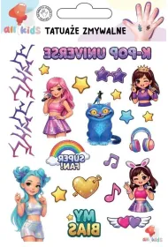 Tatua�e zmywalne dla dzieci K-pop Universe All4Kids