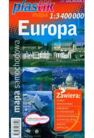 Europa mapa samochodowa "plastik"