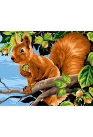 Koh-I-Noor Malowanie po numerach - Wiewi�rka z orzechem 40x50cm