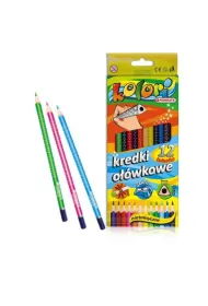 Penmate Kolori Premium Kredki o��wkowe tr�jk�tne + temper�wka 12 szt.