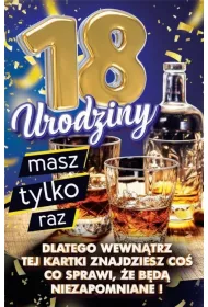 Yeku Karnet Urodziny z nak�adk� na butelk� 18