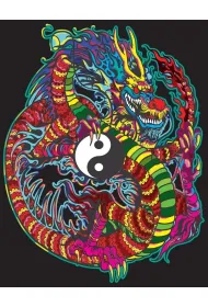Kolorowanka Welwetowa 47x35 Smok YinYang