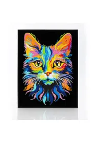 Diamond Dotz Haft diamentowy - Adults Flocked Neon Cat 35.5x45.7cm