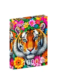 Puzzle 1000 Paski i kwiaty Enjoy