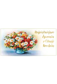 Stamp Karnet Flowers Urodziny wz�r nr 10