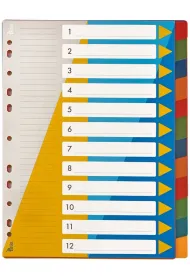 Tetis Przek�adki A4 numeryczne 1-12