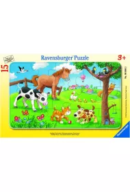 Puzzle 15 el. Mi�osnicy s�odkich zwierz�t Ravensburger