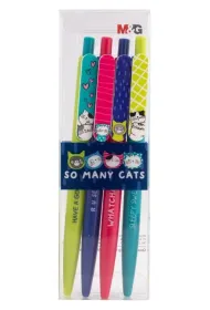 M&G D�ugopis automatyczny So Many Cats niebieski 0.7mm