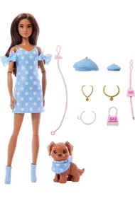 Barbie Jednakowa stylizacja Lalka i piesek Groszki Mattel