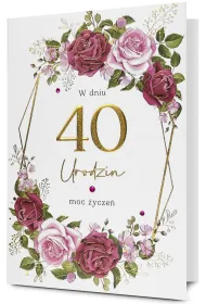 Karnet okazjonalny B6 z kopert� 40 Urodziny PAN DRAGON HM200-3262